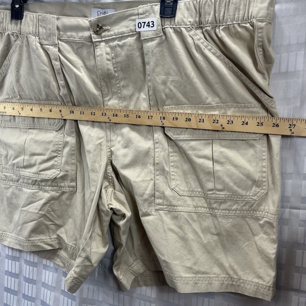 Croft & Barrow Men Cargo Shorts SIZE 52 Color Brown Khaki - Picture 4 of 11